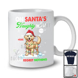 Personalized On Santa's Naughty List; Lovely Christmas Custom Name Golden Retriever Owner T-Shirt