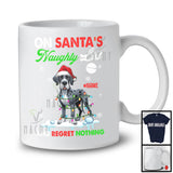 Personalized On Santa's Naughty List; Lovely Christmas Custom Name Great Dane Owner T-Shirt