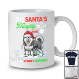 Personalized On Santa's Naughty List; Lovely Christmas Custom Name Husky Owner T-Shirt