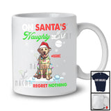 Personalized On Santa's Naughty List; Lovely Christmas Custom Name Labrador Dog Owner T-Shirt