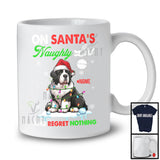 Personalized On Santa's Naughty List; Lovely Christmas Custom Name Landseer Owner T-Shirt