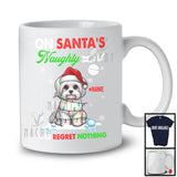 Personalized On Santa's Naughty List; Lovely Christmas Custom Name Maltese Owner T-Shirt