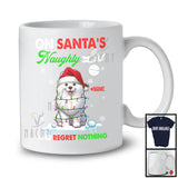 Personalized On Santa's Naughty List; Lovely Christmas Custom Name Samoyed Owner T-Shirt