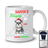 Personalized On Santa's Naughty List; Lovely Christmas Custom Name Schnauzer Owner T-Shirt