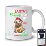 Personalized On Santa's Naughty List; Lovely Christmas Custom Name Shar Pei Owner T-Shirt