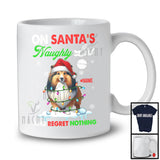 Personalized On Santa's Naughty List; Lovely Christmas Custom Name Shetland Sheepdog Owner T-Shirt