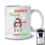 Personalized On Santa's Naughty List; Lovely Christmas Custom Name shih Tzu Owner T-Shirt