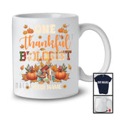 Personalized Custom Name One Thankful Biologist; Happy Thanksgiving Plaid Pumpkins; Jobs T-Shirt