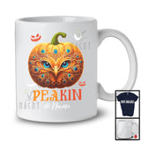 Personalized Peakin; Scary Halloween Cosplay Animal; Custom Name Peacock Pumpkin Face T-Shirt