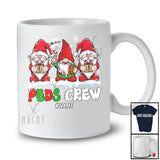 Personalized Peds Crew; Adorable Christmas Three Gnome; Custom Name Pediatric Nurse T-Shirt