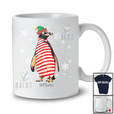 Personalized Penguin Candy Canes Cosplay; Lovely Christmas Custom Name Elf Penguin; Sea Animal T-Shirt