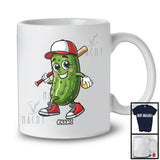 Personalized Pickle Playing Softball; Lovely Pickle Softball Team; Custom Name Sport Player T-Shirt