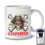 Personalized Pirate Carpenter; Creepy Halloween Pirate Skull; Custom Name Carpenter Group T-Shirt