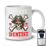 Personalized Pirate Dentist; Creepy Halloween Pirate Skull; Custom Name Dentist Group T-Shirt