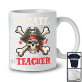 Personalized Pirate Teacher; Creepy Halloween Pirate Skull; Custom Name Teacher Group T-Shirt