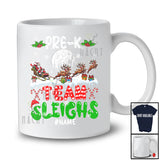 Personalized Pre-K Team Sleighs; Joyful Christmas Santa Sled Reindeer; Custom Name Teacher T-Shirt