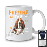 Personalized Pretend I'm A Basset Hound; Humorous Halloween Custom Name Dog Owner T-Shirt