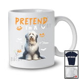 Personalized Pretend I'm A Bearded Collie ; Humorous Halloween Custom Name Dog Owner T-Shirt