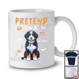 Personalized Pretend I'm A Bernedoodle; Humorous Halloween Custom Name Dog Owner T-Shirt