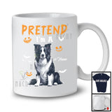 Personalized Pretend I'm A Border Collie; Humorous Halloween Custom Name Dog Owner T-Shirt