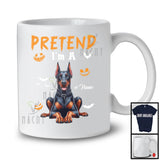 Personalized Pretend I'm A Dobermann; Humorous Halloween Custom Name Dog Owner T-Shirt