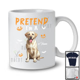 Personalized Pretend I'm A Labrador Retriever; Humorous Halloween Custom Name Dog Owner T-Shirt