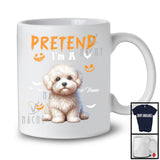 Personalized Pretend I'm A Maltipoo; Humorous Halloween Custom Name Dog Owner T-Shirt