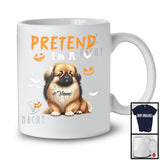 Personalized Pretend I'm A Pekingese; Humorous Halloween Custom Name Dog Owner T-Shirt