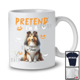 Personalized Pretend I'm A Shetland Sheepdog; Humorous Halloween Custom Name Dog Owner T-Shirt