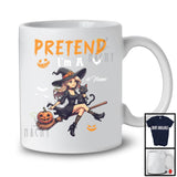 Personalized Pretend I'm A Witch; Humorous Halloween Custom Name Pirate; Family Group T-Shirt