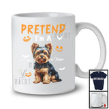 Personalized Pretend I'm A Yorkshire Terrier; Humorous Halloween Custom Name Dog Owner T-Shirt