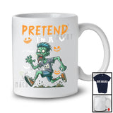 Personalized Pretend I'm A Zombie; Humorous Halloween Custom Name Pirate; Family Group T-Shirt