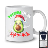 Personalized Pretend I'm An Avocado Crew; Lovely Christmas Custom Name Santa Snowing T-Shirt