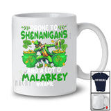 Personalized Prone To Shenanigans Lot O' Malarkey; Happy St. Patrick's Day Custom Name Dabbing Leprechaun T-Shirt