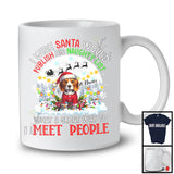 Personalized Publish His Naughty List; Lovely Christmas Custom Name Beagle Santa T-Shirt