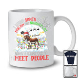 Personalized Publish His Naughty List; Lovely Christmas Custom Name Donkey Santa T-Shirt