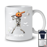 Personalized Pumpkin Skeleton Playing Baseball, Horror Halloween Custom Name Baseball Player T-Shirt