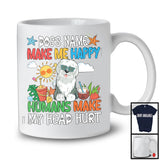 Personalized Puppy's Custom Name Make Me Happy, Lovely Summer Vacation English Sheepdog T-Shirt