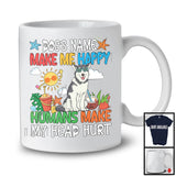 Personalized Puppy's Custom Name Make Me Happy, Lovely Summer Vacation Husky Owner T-Shirt