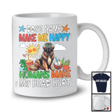 Personalized Puppy's Custom Name Make Me Happy, Lovely Summer Vacation Leonberger Owner T-Shirt