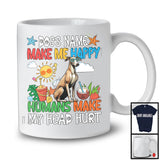 Personalized Puppy's Custom Name Make Me Happy, Lovely Summer Vacation Whippet Owner T-Shirt
