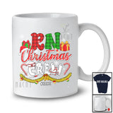 Personalized RN Christmas Crew; Amusing X-mas Plaid Snow; Custom Name Nurse Nursing T-Shirt