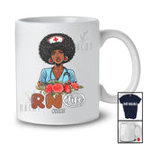 Personalized RN Life; Lovely Black History Month Afro Women; Custom Name African Nurse T-Shirt