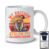 Personalized Raccoon Stolen My Halloween Costume; Scary Pumpkin Face; Custom Name T-Shirt