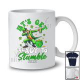 Personalized Ready To Stumble; Cheerful St. Patrick's Day Leprechaun Dabbing; Drinking Beer T-Shirt