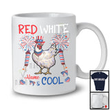 Personalized Red White And Cool, Amazing 4th Of July chicken Custom Name, Fireworks Patriotic T-Shirt