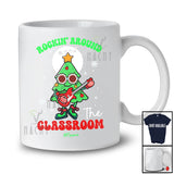 Personalized Rockin' Around The Classroom; Amusing Christmas Tree Playing Guitar; Custom Name Teacher T-Shirt