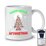 Personalized Rockin' Around The Optometree; Amusing Christmas Tree Glasses; Custom Name Optometrist T-Shirt