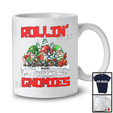 Personalized Rollin' With My Gnomies; Awesome Christmas Custom Name Three Gnomes; Family T-Shirt