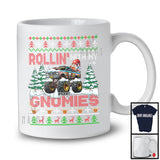 Personalized Rollin' With My Gnomies; Fantastic Christmas Sweater Custom Name Gnome Monster Truck T-Shirt